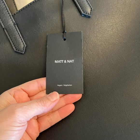 MATT & NAT Black  Leef Purse/Crossbody 
vegan. cruelty free. recycled. - Picture 9 of 16